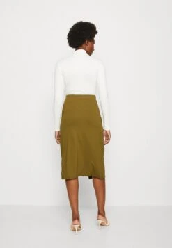 Anna Field Front Knot Midi Skirt - Falda De Tubo - Khaki -Anna Field Ventas 051302aff1de42478da86a4249fb11fe