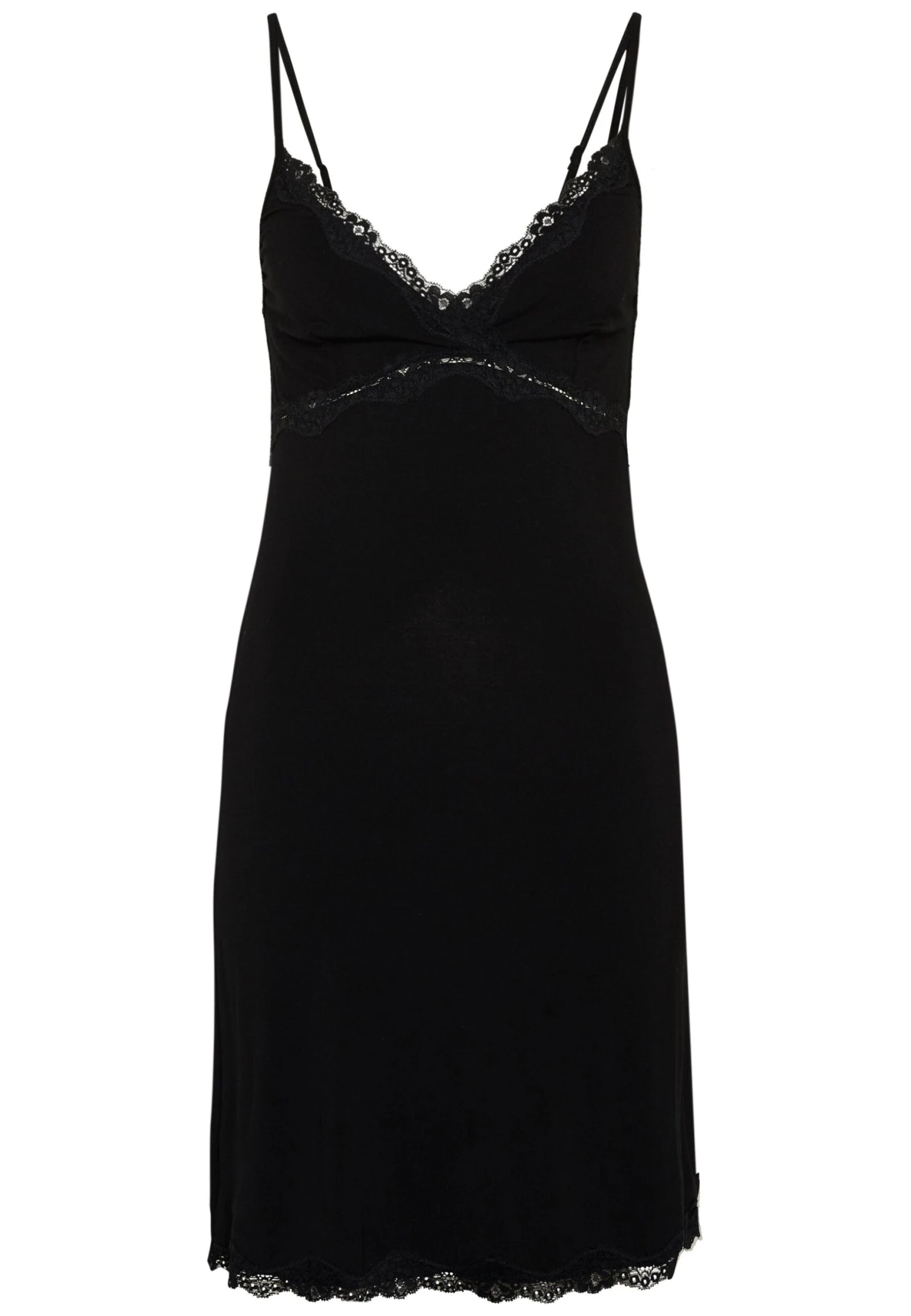 Anna Field Heidi Short Sleeves Viscose Nightdress - Camisón - Black 4 Anna Field Heidi Short Sleeves Viscose Nightdress - Camisón - Black - Imagen 4