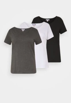 3Er Pack- Camiseta Básica - White/Black/Dark Grey