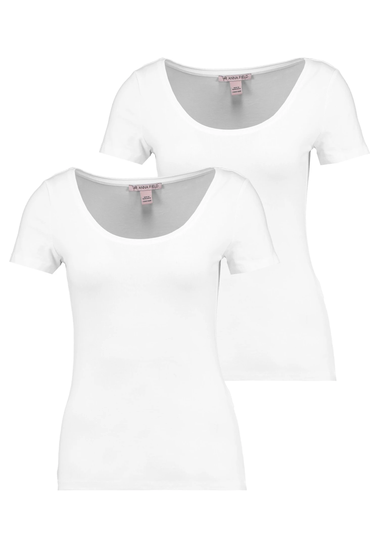 Anna Field 2 Pack- Camiseta Básica - White 1 Anna Field 2 Pack- Camiseta Básica - White
