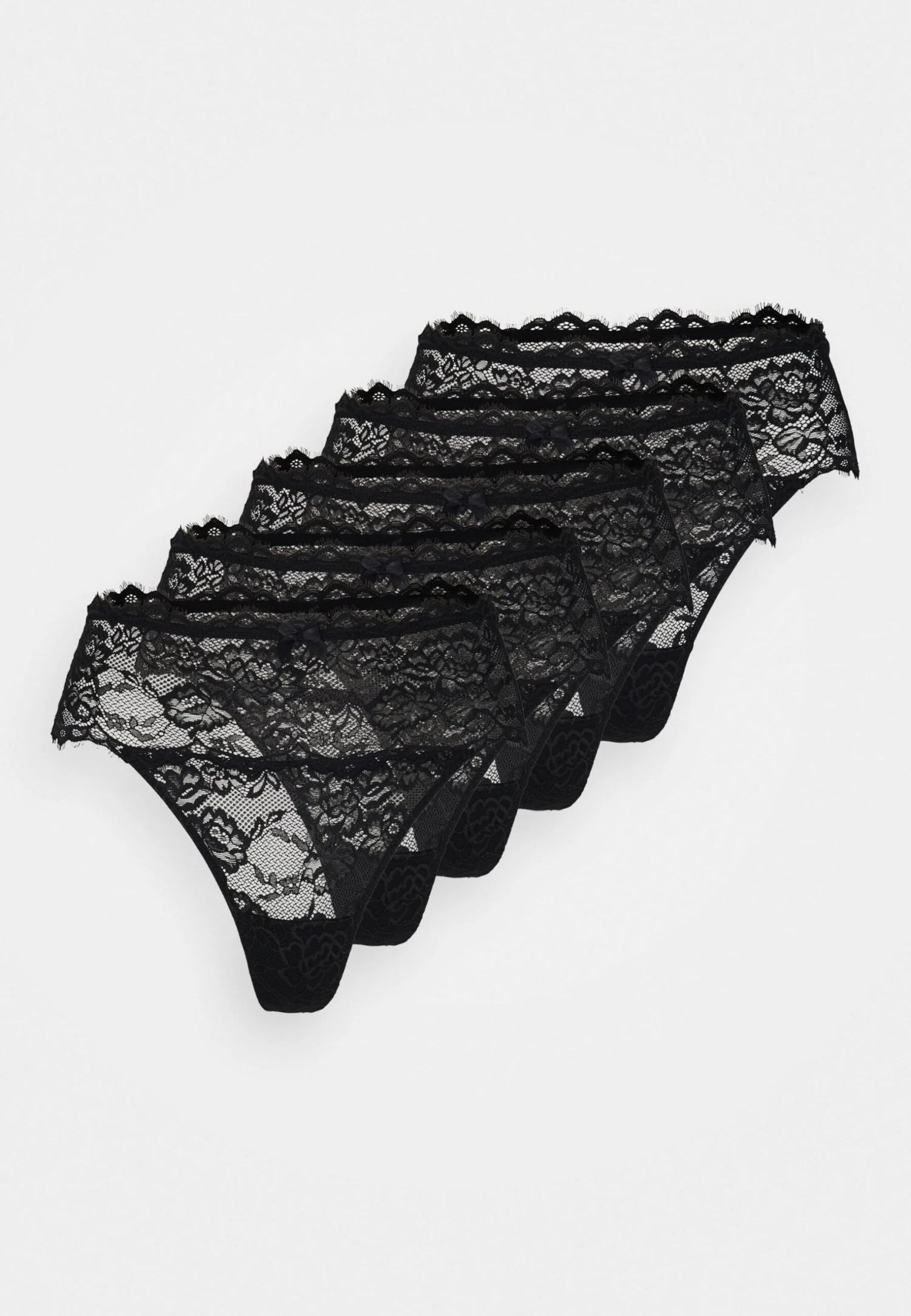 Anna Field 5Pp High Rise Lace Thong - Tanga - Black 4 Anna Field 5Pp High Rise Lace Thong - Tanga - Black - Imagen 4