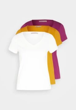Anna Field 3 Pack- Camiseta Básica - Dark Yellow/Purple/White -Anna Field Ventas 23df2abe76ef48529413e69d385446ee