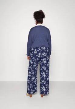 Wide Leg Pant - Pantalones - Dark Blue/Off-White -Anna Field Ventas 2e68d179738647d4bf9a6c877c3fe436