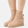 Anna Field Leather Winter Boot - Botines Bajos - Beige