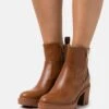 Anna Field Botines Con Plataforma - Cognac