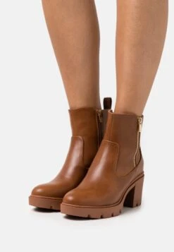 Anna Field Botines Con Plataforma - Cognac