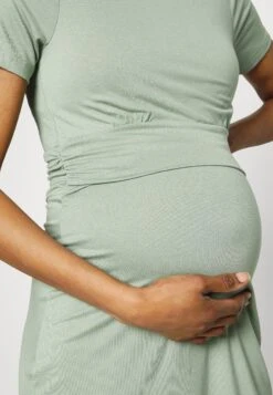 Short Sleeves Ruched Waist Mini Flared Dress - Vestido Ligero - Light Green -Anna Field Ventas 642d80165ad64bb3a32364f3cbfdbc90