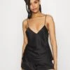 Anna Field Simple Satin Short Set - Pijama - Black