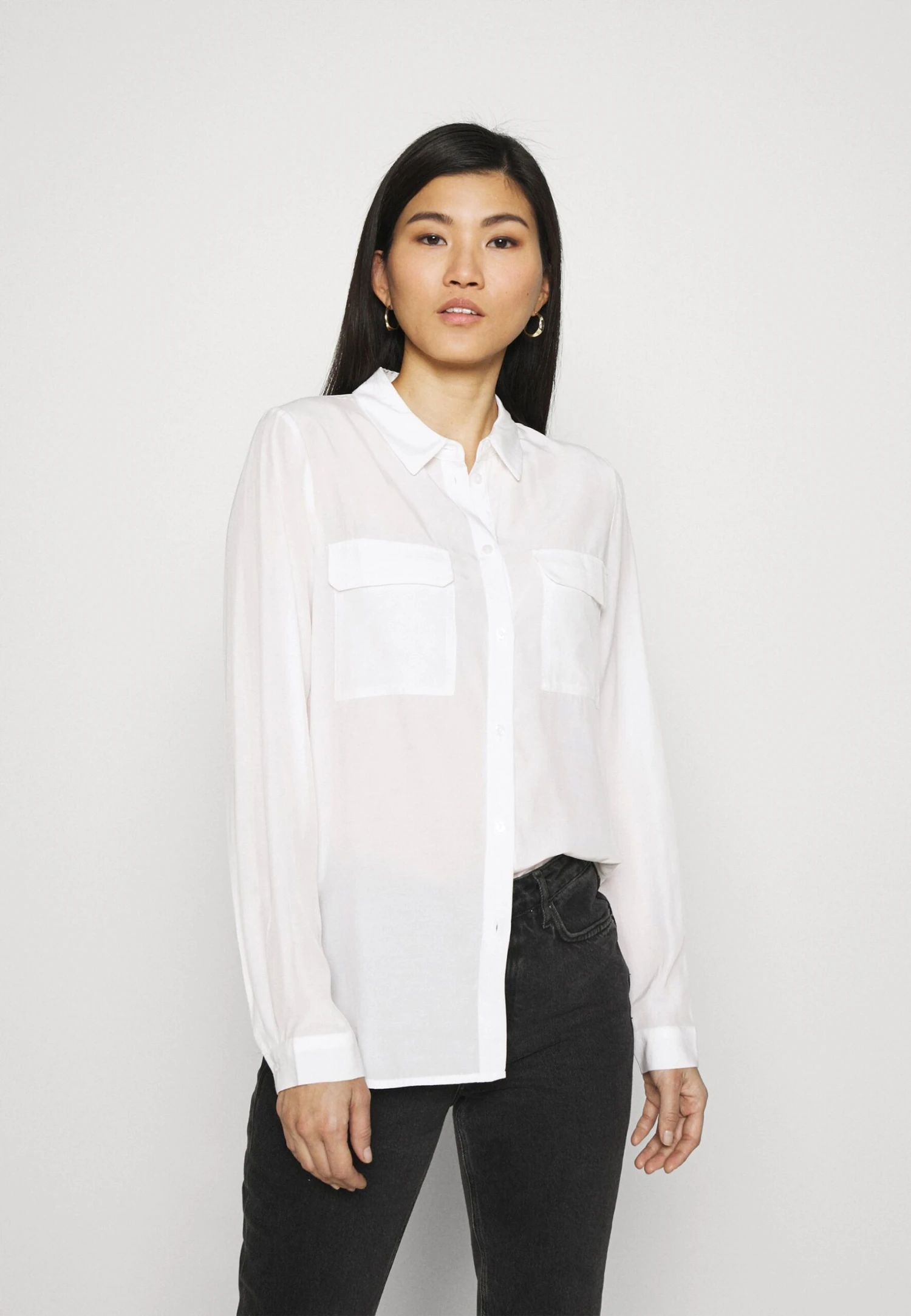 Anna Field Basic Blouse With Front Pockets - Camisa - Offwhite 1 Anna Field Basic Blouse With Front Pockets - Camisa - Offwhite