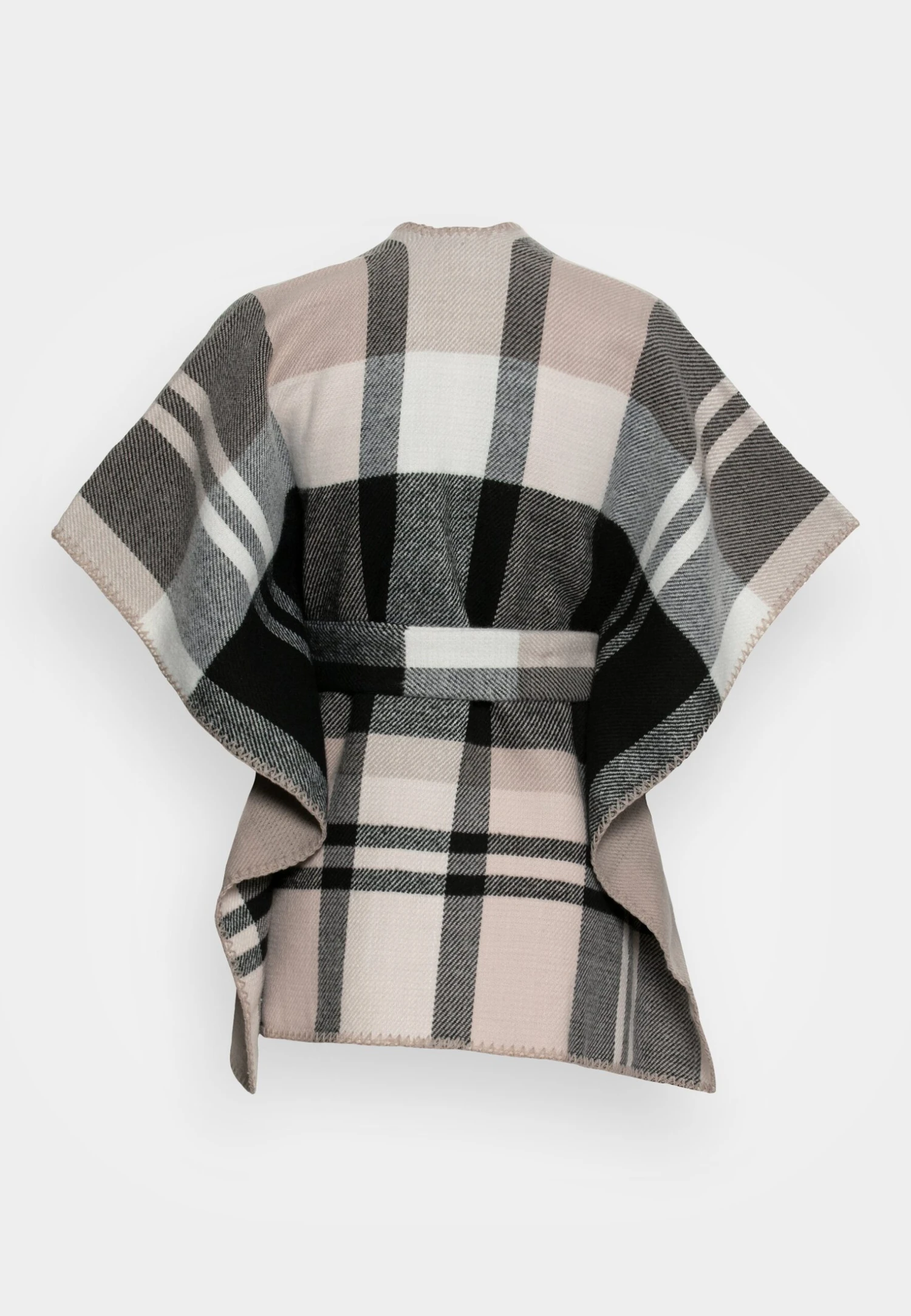 Anna Field Poncho - Black/White 2 Anna Field Poncho - Black/White - Imagen 2