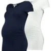 2 Pack - Camiseta Básica - White/Dark Blue
