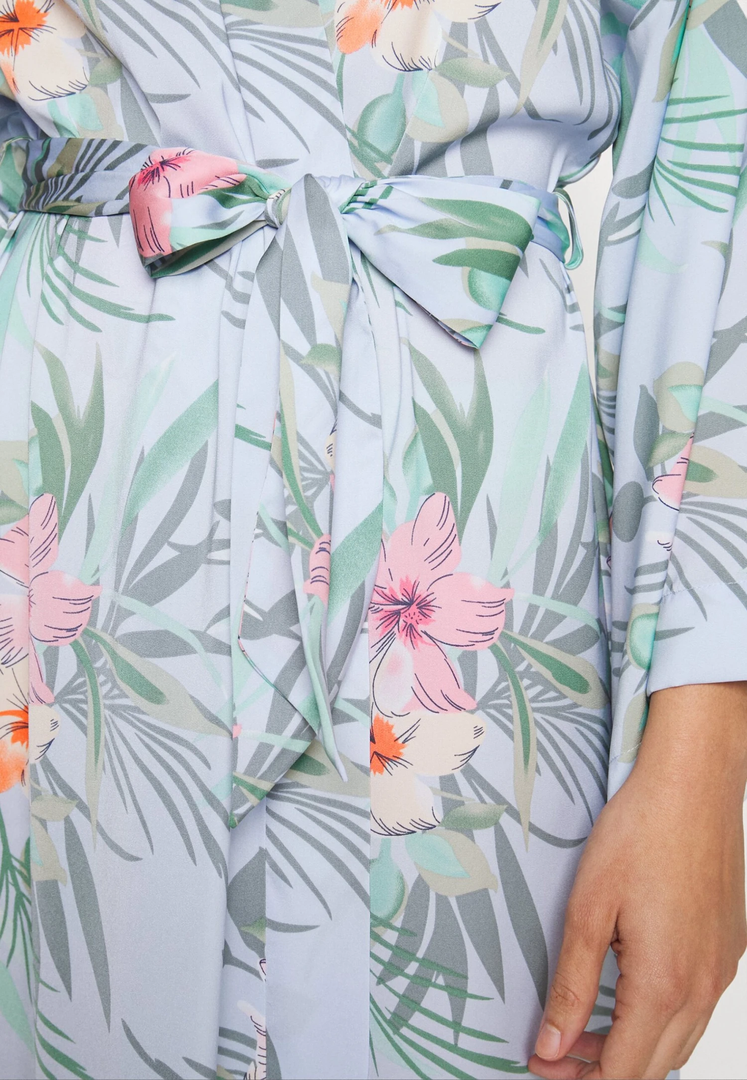 Anna Field Floral Robe - Albornoz - Blue 6 Anna Field Floral Robe - Albornoz - Blue - Imagen 6