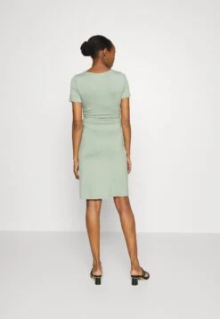 Short Sleeves Ruched Waist Mini Flared Dress - Vestido Ligero - Light Green -Anna Field Ventas c8fe3a1087754450a4d132399aa1f01c