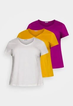 3 Pack - Camiseta Básica - White/Dark Yellow/Purple -Anna Field Ventas c92a2b20ff314f6198b11ada235df7d1