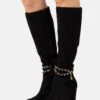 Anna Field Leather - Botas De Cuña - Black