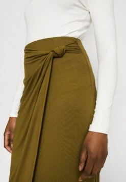 Anna Field Front Knot Midi Skirt - Falda De Tubo - Khaki -Anna Field Ventas d576750e077445fb85b1a7e2454a7d44
