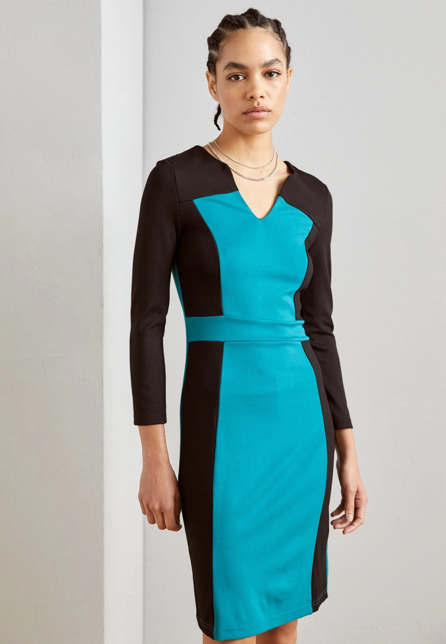 Anna Field Vestido Ligero - Black/Dark Green 1 Anna Field Vestido Ligero - Black/Dark Green