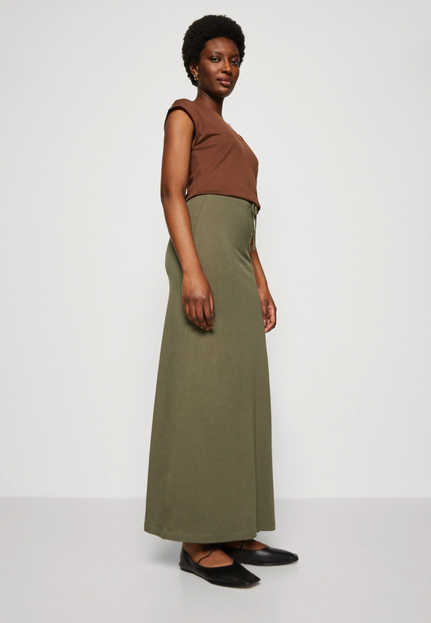 Anna Field Falda Larga - Khaki 4 Anna Field Falda Larga - Khaki - Imagen 4