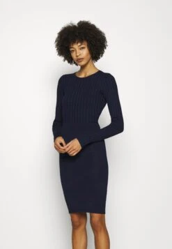 Anna Field Crew Ausschnitt Ripp Top Bodycon Mini Strickkleid - Vestido De Tubo - Dark Blue